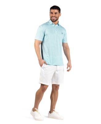 Men's Geo Floral Printed Performance Polo