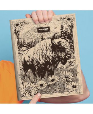 July 2026 - June 2027 Wild Bison Large Monthly Planner