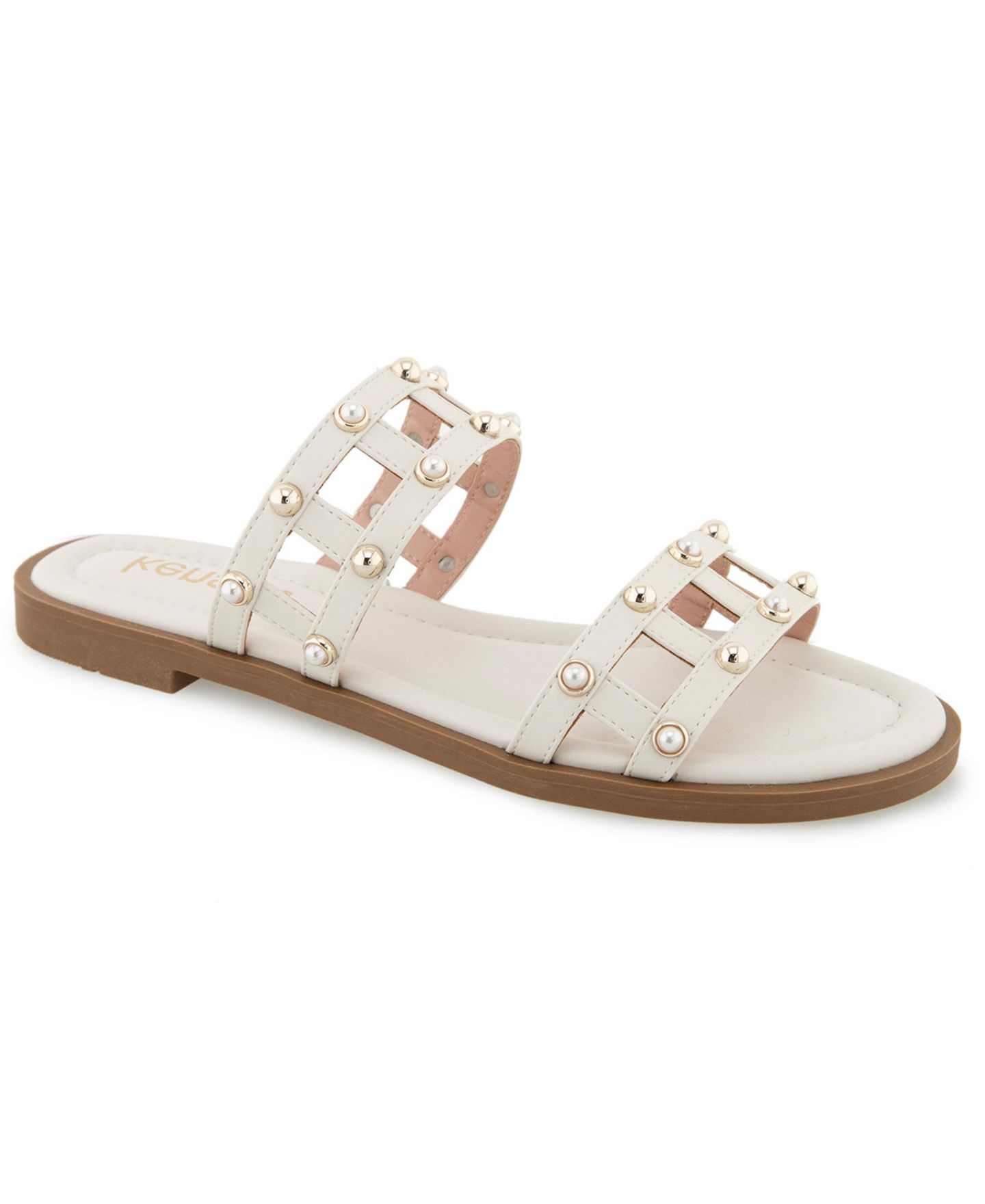 Женские сандалии Kensie Malory Flat Sandal, цвет: Молочный белый — фото 1