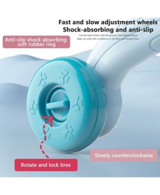 2-in-1 Baby Push Walker & Activity Center - Adjustable & Anti-Tip Design for First Steps