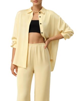 Women's Stretch Double Georgette Oversized Shirt