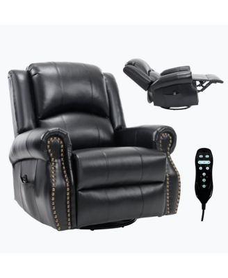 Heat Massage Manual Recliner Chair with Rocker and Swivel for Living Room