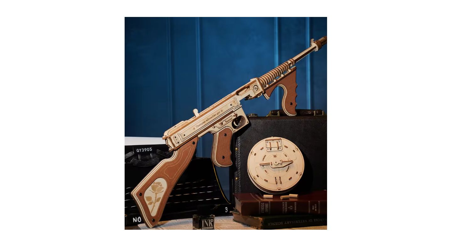 Детские конструкторы Robotime Thompson Rubber-Band Shooter 275-Piece Wooden Puzzle, Ages 14+ — фото 3