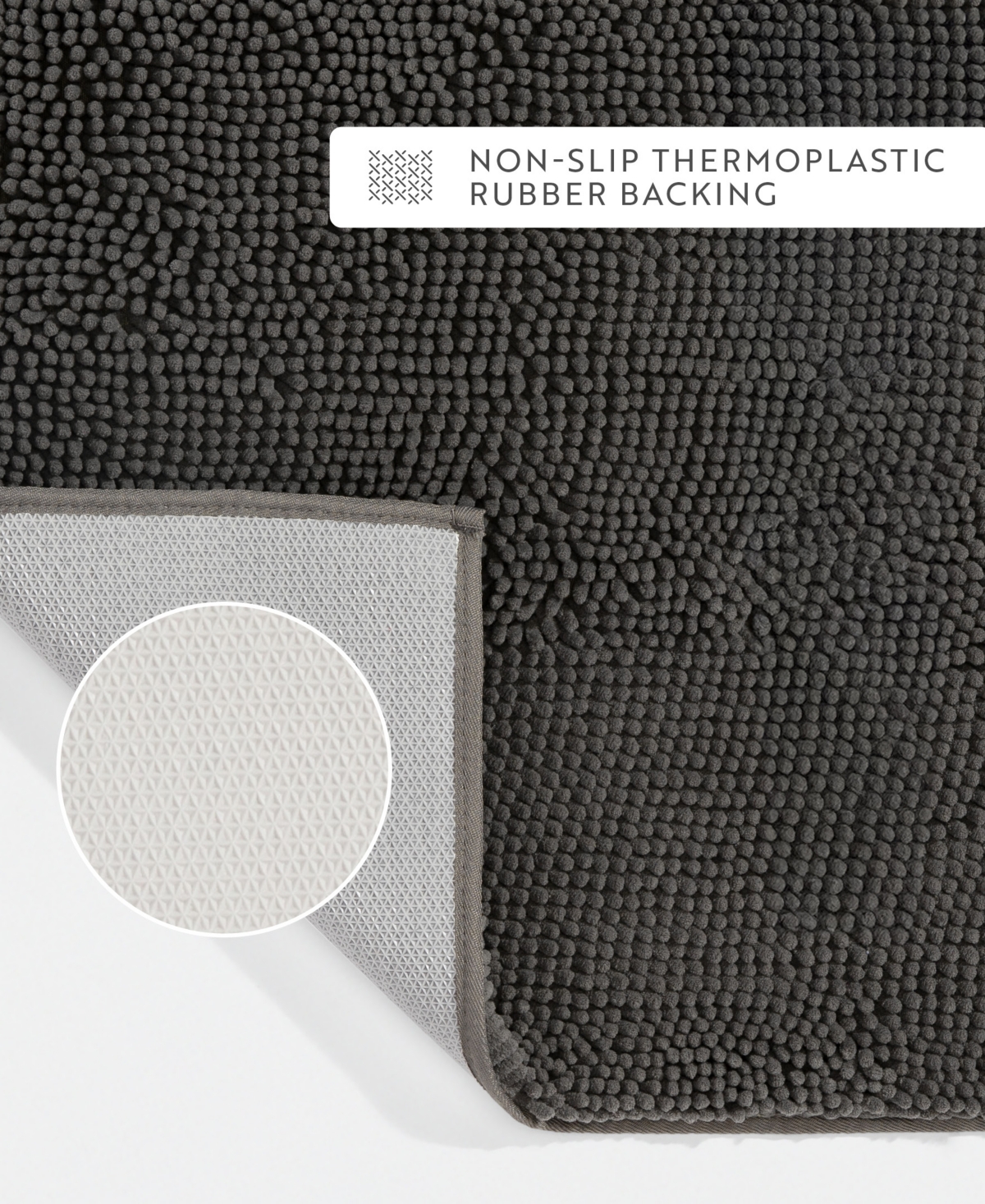 ienjoy Home Soft Absorbent Chenille Bath Mat, 34" x 21"