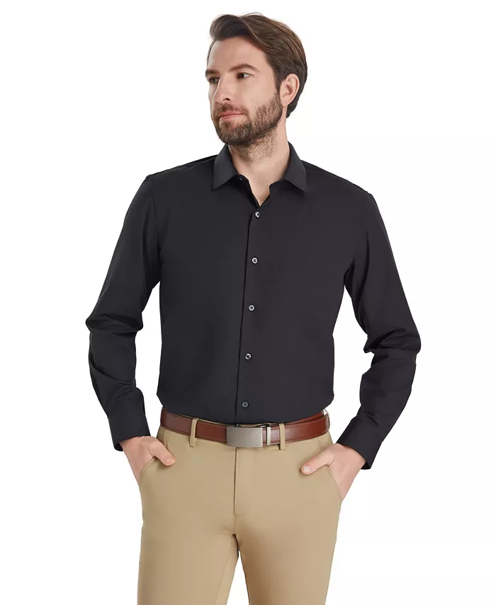 Men's Slim-Fit Solid Dress Shirt - thumbnail 9