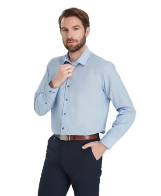 Men's Slim-Fit Solid Dress Shirt