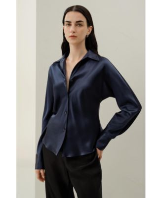 Women's Bias Cut Silk Shirt