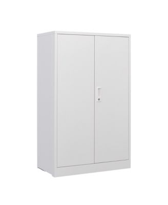 Metal Storage Cabinet, Folding Filing Storage Cabinet with Locking Doors and Adjustable Shelf for Home Office, School