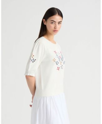 Women's Eyelet Sweater