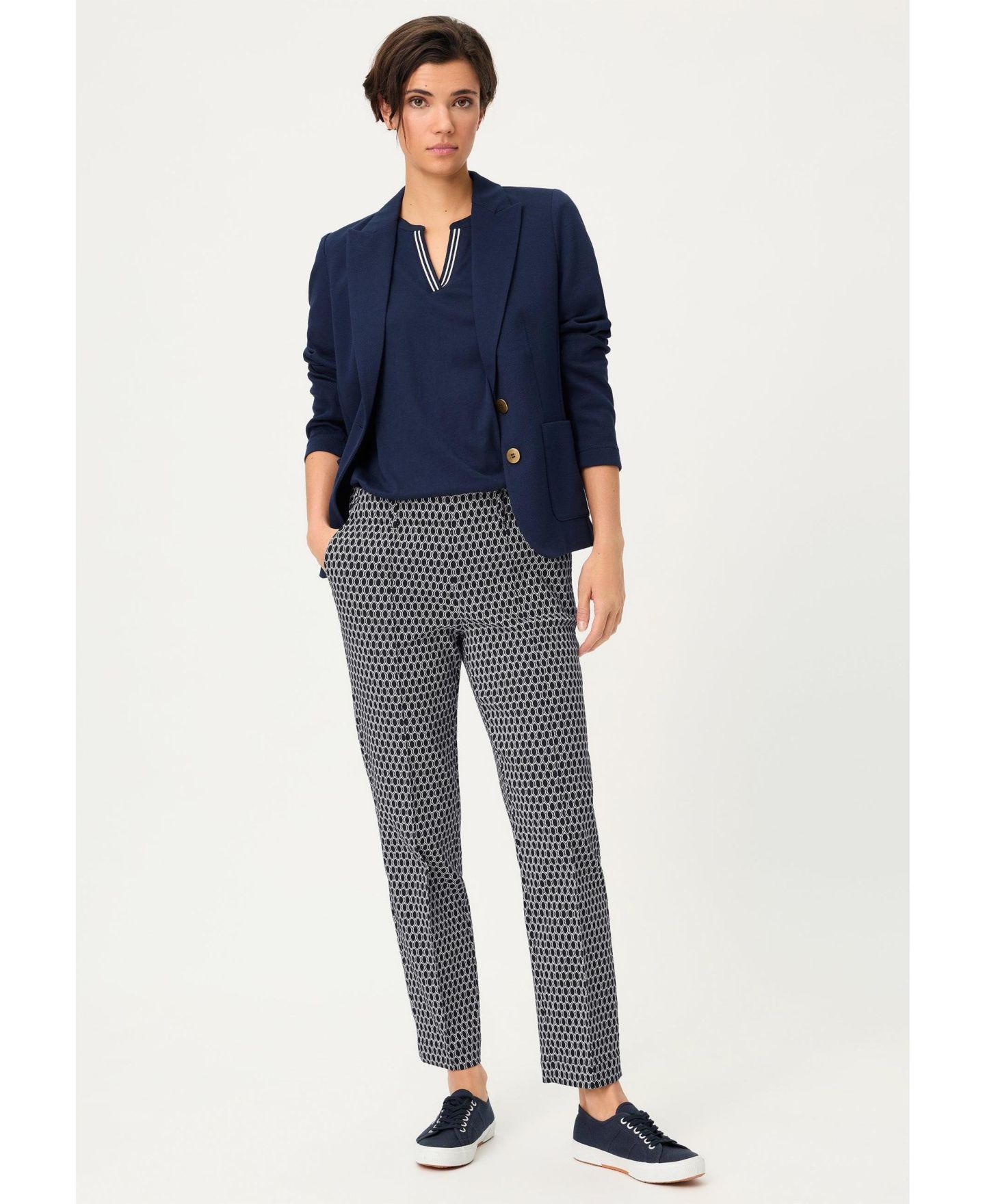 Женские брюки Olsen Lisa FIt Geo Pull-On Pant, цвет: Чернильный синий — фото 5