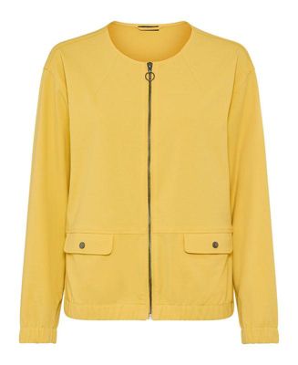 Women's Collarless Zip Jacket
