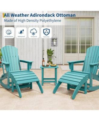 Ottoman for Adirondack Chair, HDPE Adirondack Ottoman Footrest