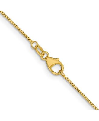 Solid 18k Gold Italian 0.7mm Box Chain Necklace