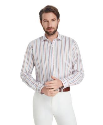 Men's Linen Slim-Fit Oslo Stripe Dress Shirt
