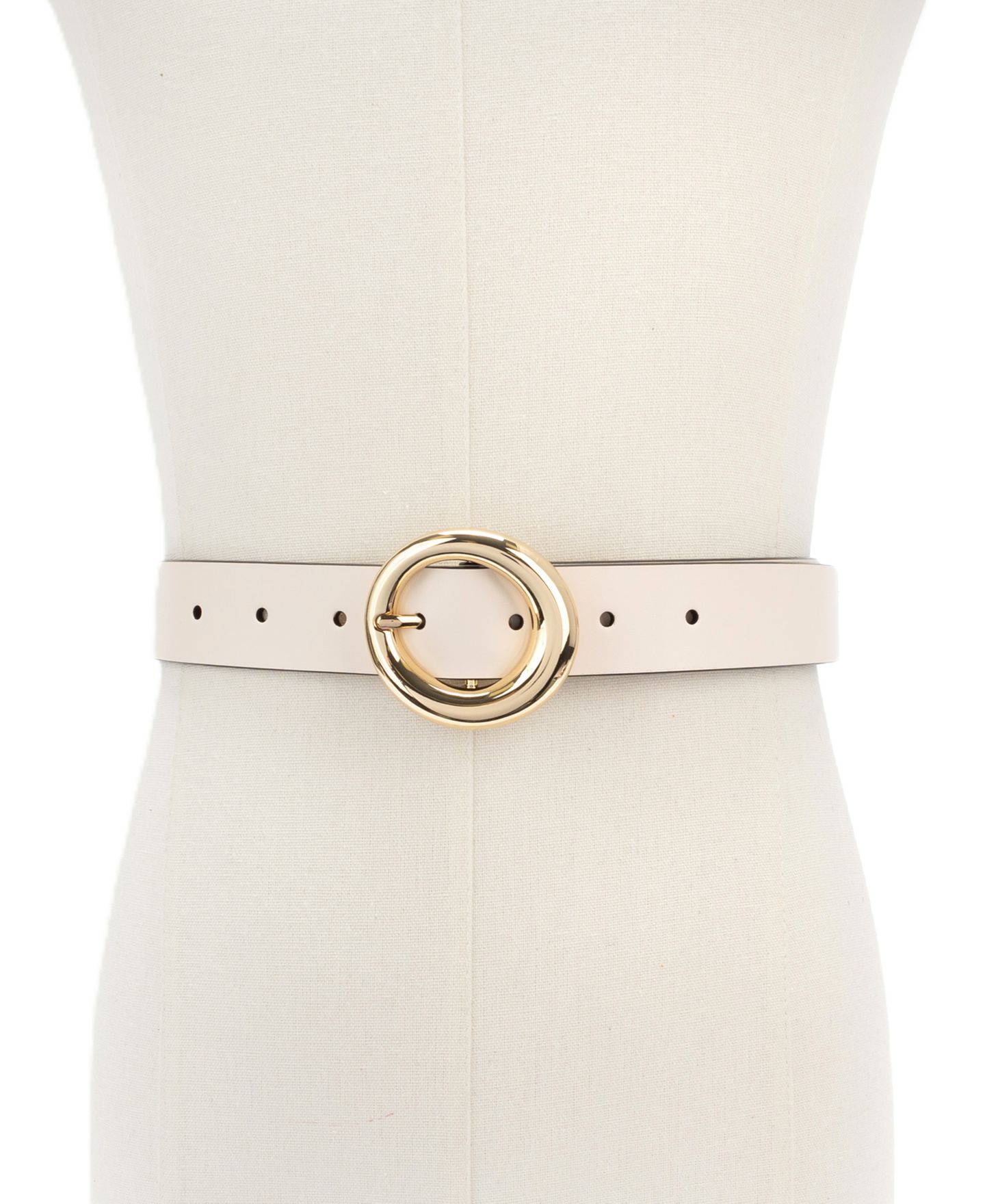 Женский ремень Kate Spade New York Round Molten Buckle, цвет: Кремовый — фото 4