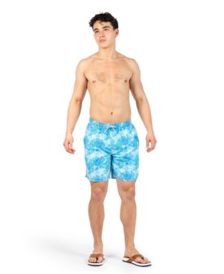 Men's Leaves Printed Swim Shorts