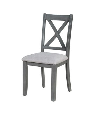  6-Piece Solid Wood Foldable Dining Set with Bench