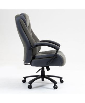 High Back Cotton Fabric Office Chair with Adjustable Height & Lumbar Support