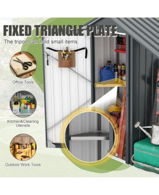 Campcraft galvanized iron garden shed, waterproof, compact, easy assembly