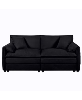 4 Piece Fabric Deep Seat Modular Sectional Sofa Set