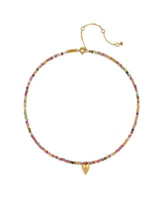Aligned with Love Tourmaline Heart Choker Necklace
