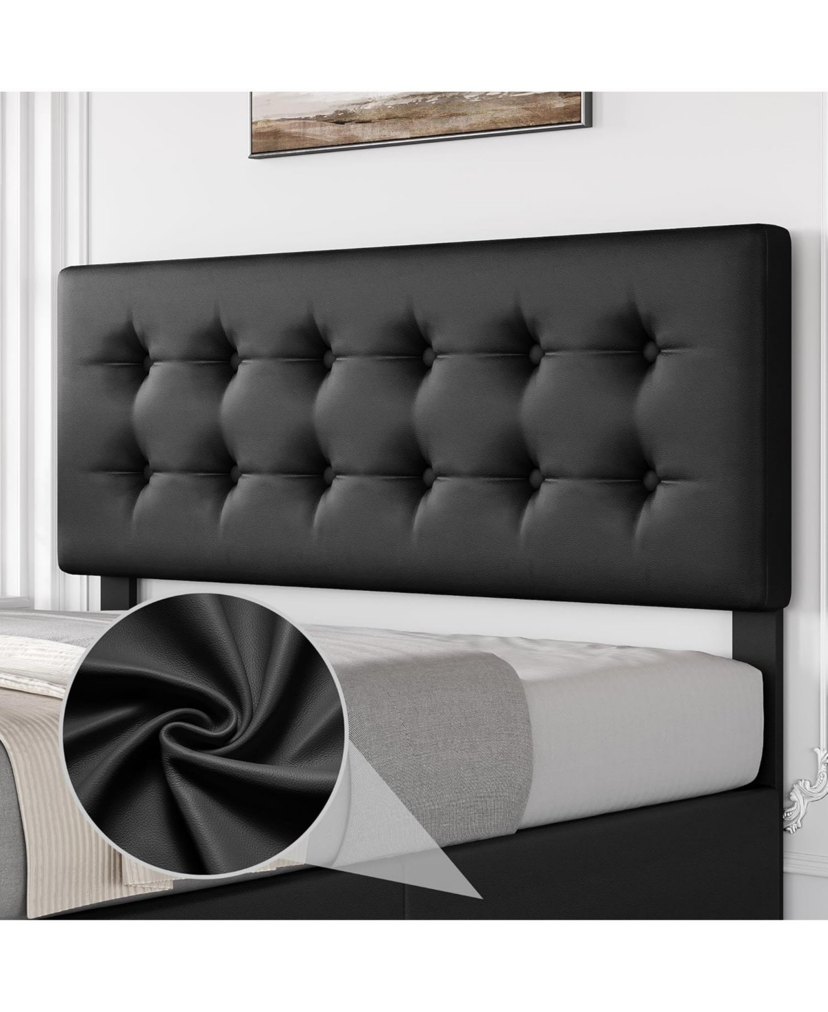 gaomon Bed Frame with 4 Storage Drawers Headboard