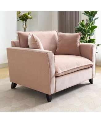 Chenille Oversized Armchair, Comfy Chair and a Half Sofa with Pillow