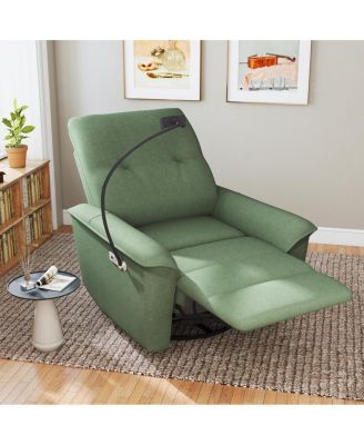 270degree(s) Power Swivel Rocker Recliner w/ Phone Holder & USB Ports