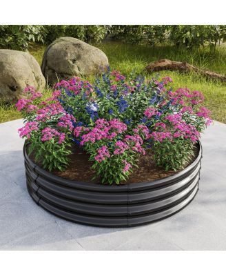 Galvanized Metal Raised Garden Bed Planter Box