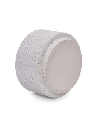 Handmade Ceramic Planter Set (2), 11" & 8" Ridged, Breathable Clay for Plants