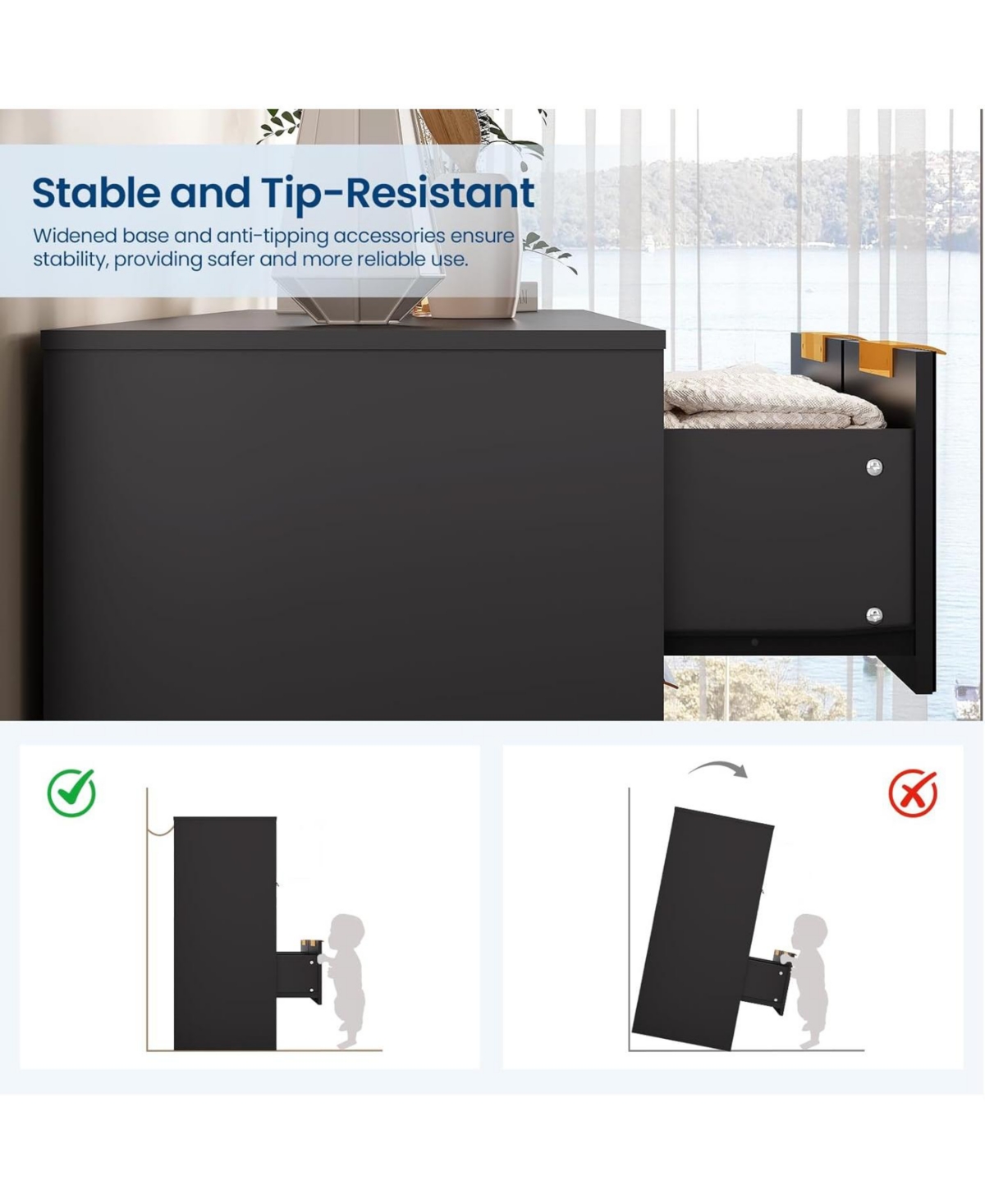 gaomon Fluted Dresser for Bedroom with 10 Drawers, 59" Wide Modern Chest of Drawers Wood Frame