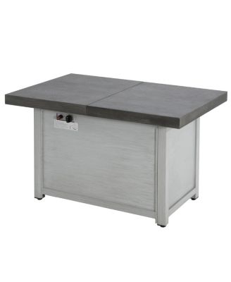 Extendable Rectangle Aluminum Alloy Fire Pit Table, 50,000BTU