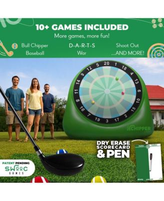 XL Bull Chipper | Giant Golf Darts w/ 10+ Golf Games | Backyard Game w/ Air Pump | Yard Game for Adults | Outdoor Games