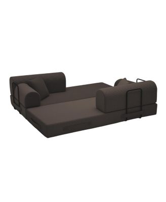 78 inches Convertible Sleeper Sofa Bed with Pillow, Corduroy Folding Mattress Couch