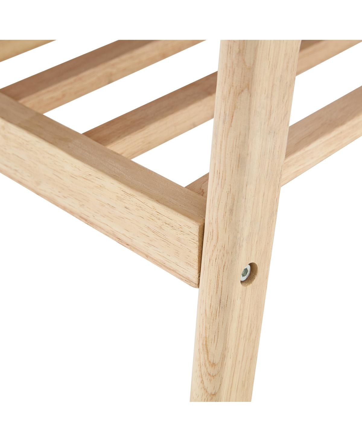 Streamdale Furniture Solid Wood 2-Tier Coffee Table with Storage Shelf