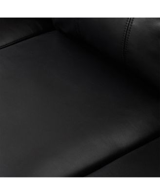 28 inches Modern 2-Piece Faux Leather Sofa with Storage