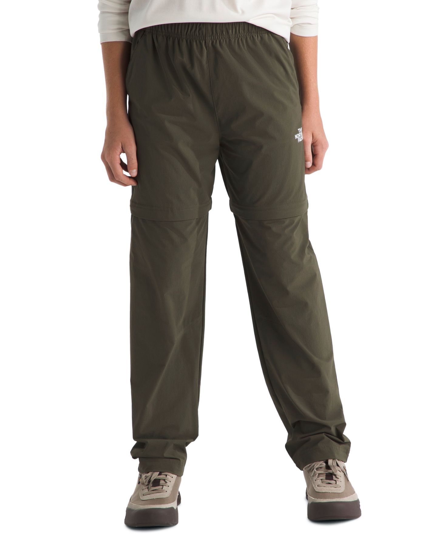 Детские брюки The North Face Lightweight Convertible Hike, цвет: Серо-коричневый зелёный — фото 2