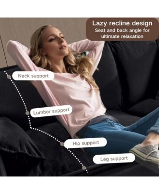 Modular Sectional Sofa, Oversized Deep Seat U Shaped Couch Set, 4-Seater Comfy Cloud Couches with Movable Ottomans, DIY Combination