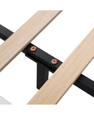 King Size Boucle Upholstered Bed, Curved Design