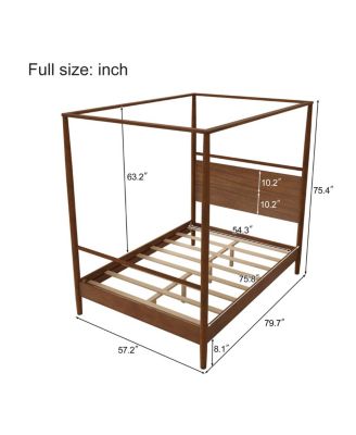 Streamdale Solid Wood Canopy Bed Frame