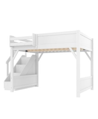 Streamdale   Loft Bed w/Wardrobe & Storage, Solid Wood