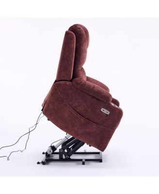 Oversized Power Lift Recliner Massage Chair for Elderly, USB/Type-C Ports