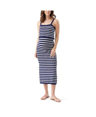 Maternity Ripe Pointelle Knit Nursing Dress