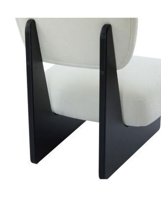 Streamdale Set of 2 Modern Beige Lounge Chair with Polyester Upholstery & Wood Base