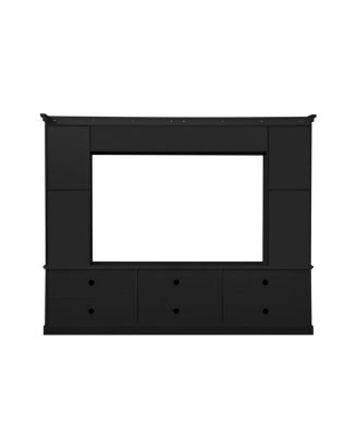 Modern TV Stand with Bookcase for TVs up to 70 inch, 3 Shelves
