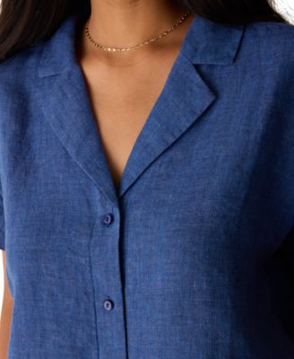 Women's Notch Collar Shirt, Regular & Plus Size