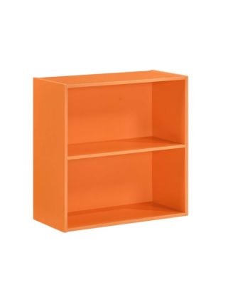 Wood 2-Tier Shelf Bookcase Storage Organizer