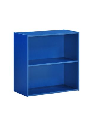 Wood 2-Tier Shelf Bookcase Storage Organizer