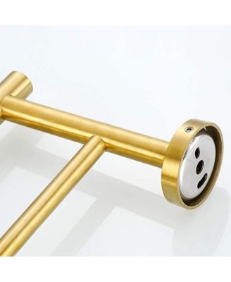 23.6" Stainless Steel Wall Mounted Towel Bar, Double Bath Towel Bar for Bathroom, Kitchen and Bedroom