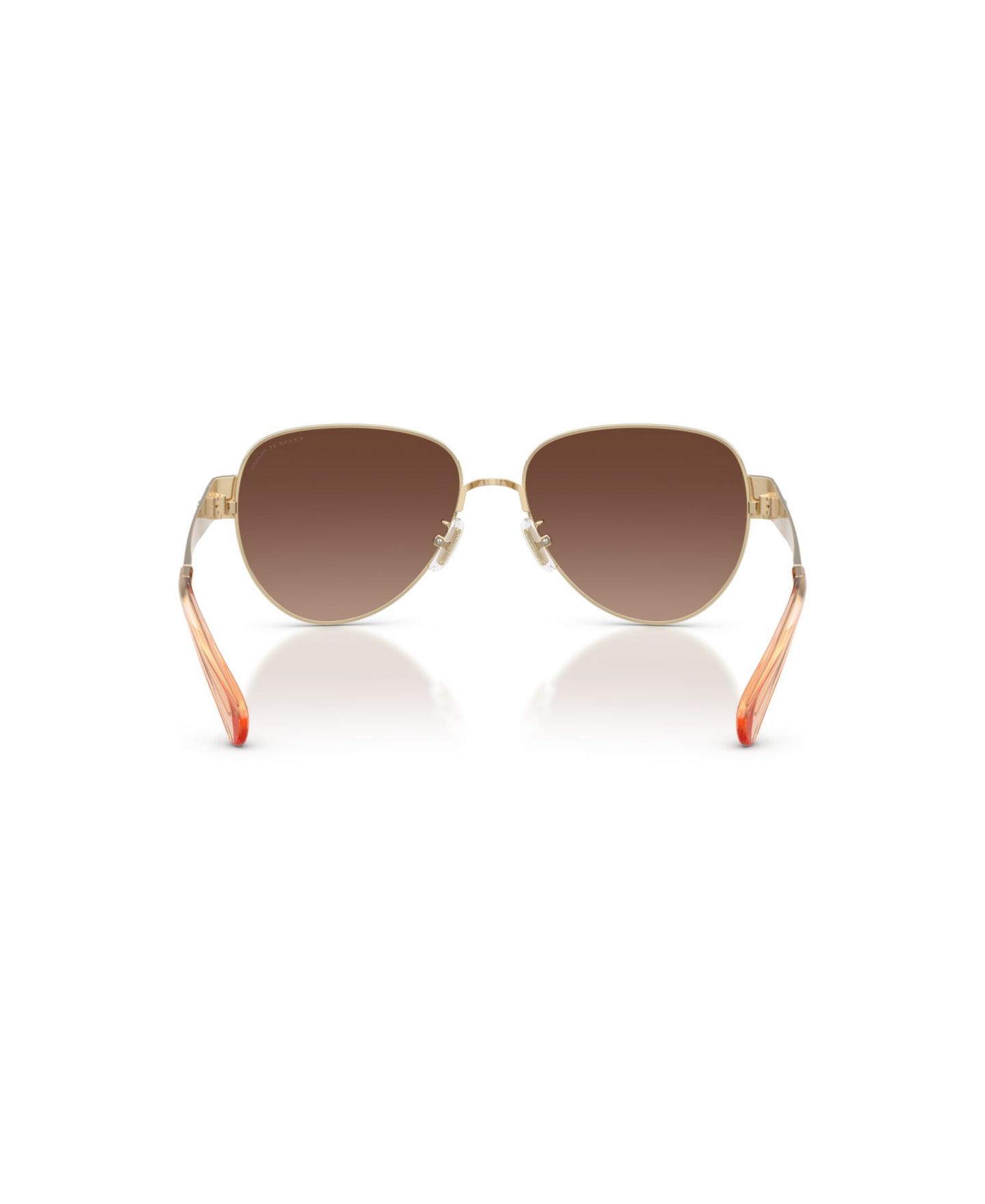 Женские солнцезащитные очки COACH Pilot Polarized Sunglasses, CDP37 HC7186, цвет: Блестящий светлый золотой — фото 4